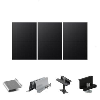 Fixasun - Kit de fixation sur bac acier - 1 ligne de 3 panneaux Portrait