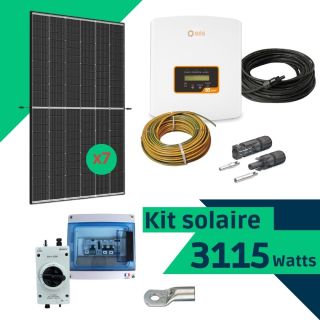 Kit solaire autoconsommation 3115 Watts (DMEGC 445 et onduleur Solis) monophasé