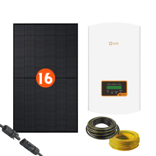 Kit solaire autoconsommation 6400 Wc - Onduleur Solis 6kW - monophasé