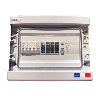 MadENR - Coffret de protection AC 9kW - 20A - avec parafoudre - triphasé