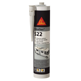 Sika - Sikaflex-522, Colle-mastic pour jointoiement de caravanes et camping-cars, Blanc, 300ml