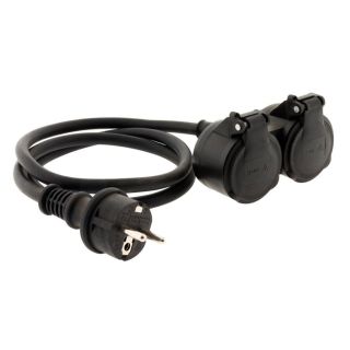 Prolongateur double utilisation extérieur - 3G1,5 - 80cm