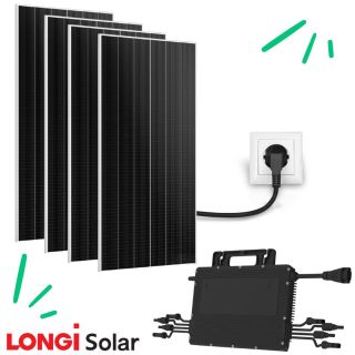 Kit Solaire Plug And Play 2280 Wc Bifacial Longi Solar Hoymiles - Fixations au choix