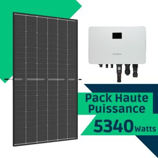 Pack 5340 Wc Haute Puissance, DMEGC 445 Wc, Sungrow 5kW, Monophasé, Clé Wifi incluse